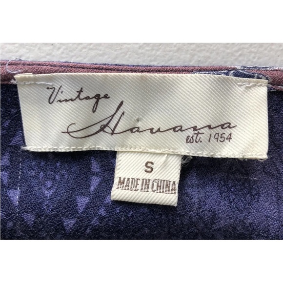 Vintage Havana Peasant Boho Bell Sleeve Navy Blouse - Picture 8 of 8